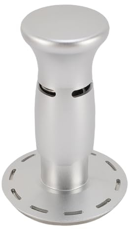 Generic Kaffee-Tamper, Automatischer Rückprall, Edelstahl-Aluminium-Kaffeepressen-Tamper, 25 Bar, Konstanter Druck, Stabil für Zuhause (SILVER)