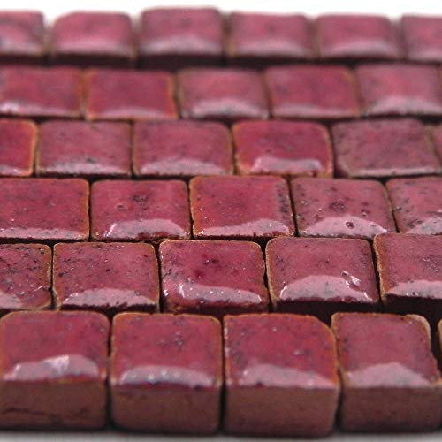 Mini Mosaiksteine 5x5mm, 1000 Stück, Weinrot, RV01