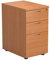 Office Hippo Strapazierfähiger Aktenschrank, robuster Schubladenkasten, abschließbarer Bürostauraum für A4- oder Kanzleiakten-Ablage, Buche, 3 Schubladen