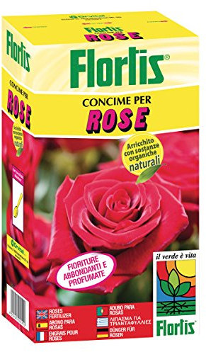 Flortis 1110631 Concime Organo Minerale Rose, 1000 g, 7.5x13.5x24 cm