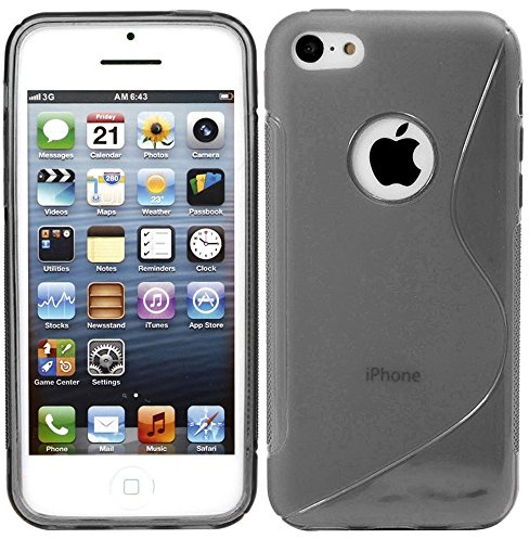 ebestStar - kompatibel mit iPhone SE Hülle iPhone 5 5S Flex Silikongel Handyhülle, Klar TPU Schutzhülle, S-line, Grau