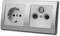 DELPHI Kombi Steckdose & Antennendose, silber