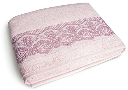 Excelsa Country Spa Shower Towel, Cotton, 39 x 34 x 4 cm 39x34x4 cm pink
