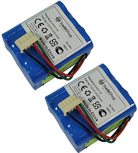 2x Trade-Shop Premium Ni-MH Akku 7,2V / 2500mAh / 18Wh für iRobot Braava 380 380T 390 390T Mint 4200 Mint Plus 5200 5200C Dirt Devil Evo M678 Mint 4200 ersetzt 4409709, GPRHC202N026, GPHC152M07