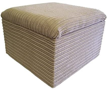 mm08enn Large 16 Length Ottoman,Foot Stool,Pouffe,Blanket,Storage Box,in Jumbo Cord Fabric (Beige)