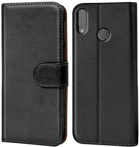 Verco Handyhülle für Huawei P20 Lite Hülle, Hülle für Huawei P20 Lite Tasche PU Leder Flip Case Brieftasche - Schwarz