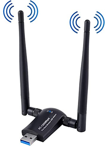 1200Mbps WiFi Dongle for PC-5.8G/2.4G Dual Band USB WiFi Adapter for Desktop PC, ELCTHUNDER USB 3.0 PC WiFi Adapter, 802.11ac WiFi USB, 2x5dBi WiFi Antennas USB WiFi Dongle for Mac/Windows