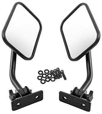 Carrfan Specchietti Laterali Specchietti retrovisori Specchi rettangolari Specchio Fuoristrada 4x4 Adattamento rapido per Jeep Wrangler