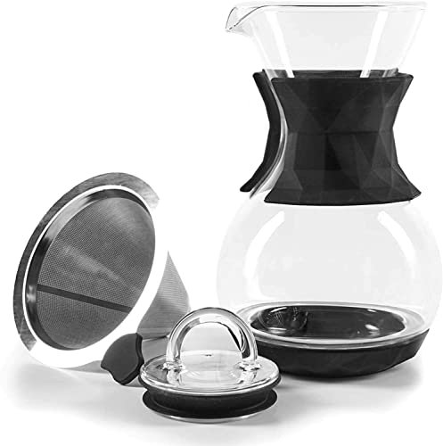 Uno Casa Cafetière Verseuse - Cafetière Filtre 4 tasses, 1000 ml avec un Filtre en Acier Inoxydable Permanent