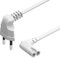 Câble d'alimentation 5m Blanc EU Euro 2 Fiche Plug à Angle Droit C7 Figure 8 Cordon pour Samsung Philips Toshiba LG Sony Sharp Panasonic LED Flat TV Sky Box, Sky Plus + HD Box