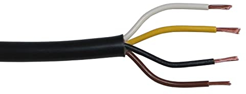 Lumonic 10m FLRYY cavo per veicoli a 4 anime I cavo per veicoli con sezione 4x 1,5mm² I cavo per rimorchi a 4 poli, cavo per rimorchi multipolare