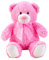 Lifestyle & More Teddybär Kuschelbär rosa mit Schleife 50 cm groß Plüschbär Kuscheltier samtig weich
