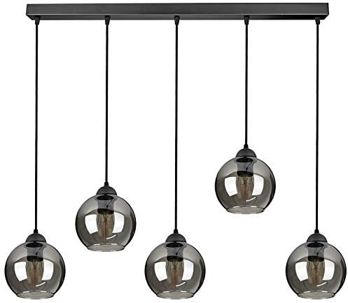 FKL DESIGN Home Deco Deckenlampe Pendellampe Hängelampe Wandlampe Tischlampe Leuchte Pendelleuchte Kugel Schwarz Grau Weiß Lampe aus Serie N100 verschiedene Varianten (BZ5)