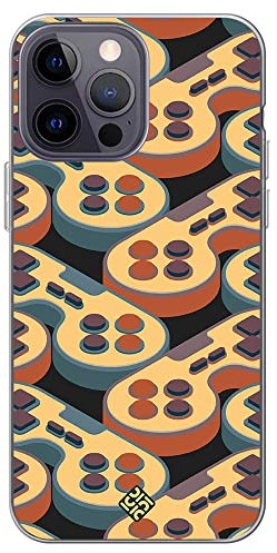 Movilshop Funda para [ iPhone 14 Pro MAX ] Dibujo Gamers [ Joystick Retro ] de Silicona Flexible Transparente Carcasa Case Cover Gel para Smartphone.