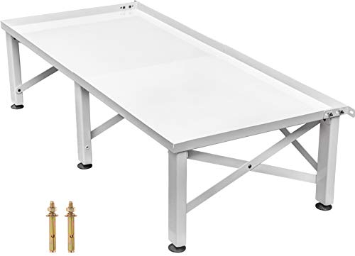 VEVOR Socle Machine à Laver Base en Fer 124x55x30 cm Support en Métal Lave-Linge Capacité 150 kg Piédestal Antidérapant Buanderie pour Faciliter Drainage et Élever Congélateur Réfrigérateur Sécheuse