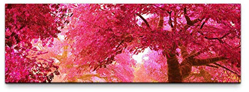 Eau Zone Leinwandbild auf Echtholzrahmen Japanischer Garten 120x40cm