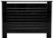 Homemade Design HMD High Gloss Black/White Grey Radiator Cover Decorative Cabinet Horizontal Slat 4 Size for Office Living Room Bedroom Hallway (high gloss black, W111.5xD19xH82cm) (21364)