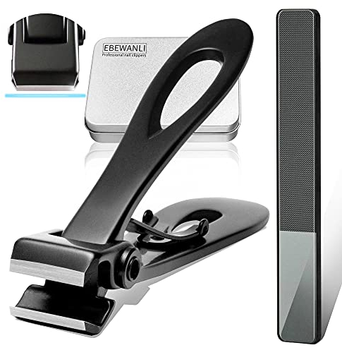 EBEWANLI Coupe-ongles droit, ouverture de mâchoire de 17 mm de large, coupe-ongles d'orteils extra large pour ongles épais ou durs ou ongles incarnés, coupe-ongles épais robuste pour personnes âgées,