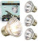 LUCKY HERP Reptile Heat Lamp Bulb 50W 4Pack, UVA UVB Basking Lamp Bulb for Tortoise, E27 Halogen Heat Light for Turtle, Lizard, Bearded Dragon