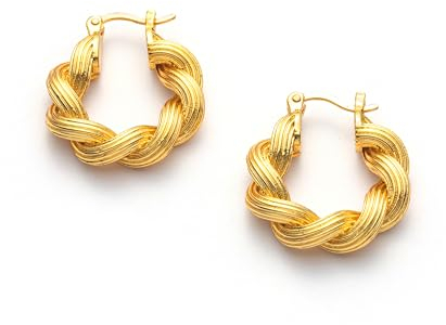 C.Paravano Ohrringe Creolen Gold 18K Vergoldete für Damen | Goldene Ohrringe Damen Klein | Stilvoll Hypoallergen Ohrringe