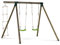 Habitat et Jardin Columpio de Madera Timo - con 2 Columpios y 1 Escalera de Cuerda