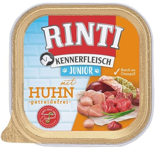 RINTI Kennerfleisch Schale | Junior mit Huhn | 9X 300g