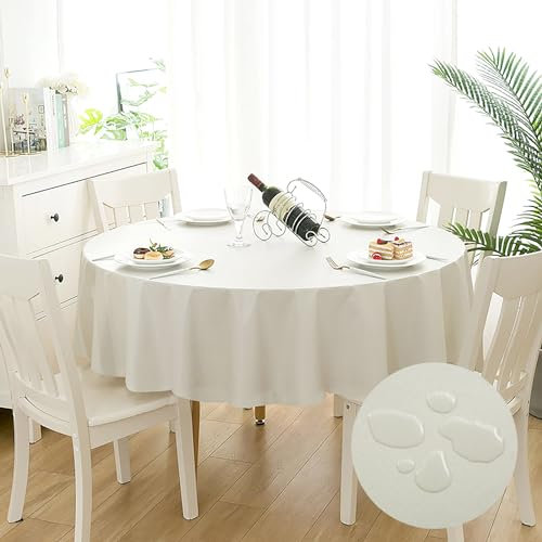 CALIYO Tischdecke Abwaschbar, PVC Tischdecken, Tischdecke Outdoor Rund für Küche, Wohnzimmer, Esszimmer, Balkon und Garten 100cm/ 120cm/ 140cm