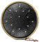 Steel Tongue Drum - 14 Zoll 15 Note Tongue Drum - Hand Pan Drum mit Notenbuch, Handpan Schlägel und Tragetasche, C-Dur, Schwarz