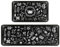 Twyt decor Gothic-Teppich, 43,2 x 76,2 cm + 43,2 x 119,4 cm, Küchenmatte mit Gummi-Rückseite, rutschfest, waschbar, Schwarz, 2 Stück