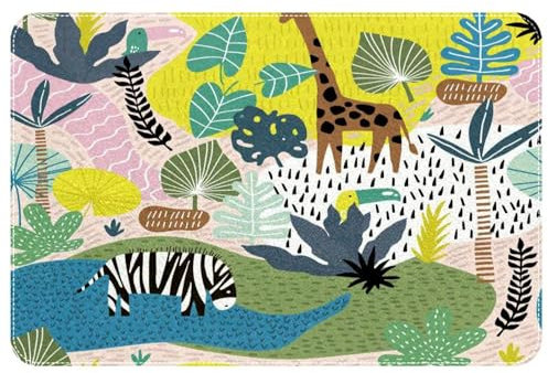 suojapuku Fußmatte für den Innenbereich,Bodenmatte,Teppich,abstraktes Giraffen-Zebra-Muster,Vorder- und Hintertürmatte, Heimdekoration, 61 x 40,6 cm Teppich