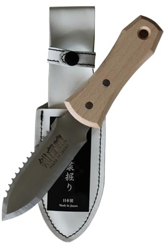 Pflanzmesser, Hori-Hori Japanisches Gartenwerkzeug, Rostfrei, Klein - Kenkatabami Made in Japan