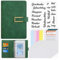 KONVINIT Budget Planner Deutsch A6 PU Leder Budget Binder Geld Organizer mit Geldfächer,Budgetblätter,Etikettenaufklebern,Deutsche Aufkleber