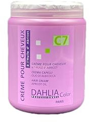 Dahlia Color - Crème Capillaire C7 1000 ml - Abricot - Action démêlante et intense - Pour cheveux crépus, rebelles - Facile à peigner et tout de suite brillants