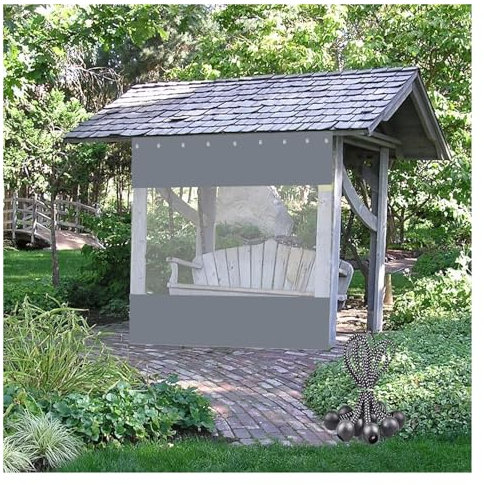 ZHZHXR Rideaux Transparent PVC Étanche,Idéale comme Bâche de Serre,Bâche Étanche Pergola pour Extérieur,Jardin,Balcon,Pergola Color : Clear, Size : 4x3m(13.1x9.8ft)