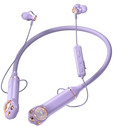 Xmenha Bluetooth Kopfhörer Kinder in Ear Kabellos mit Nackenbügel für Schule Jungen Mädchen Kinderkopfhörer Wireless Earbuds Headphones Drahtlos Ohrhörer mit Kabel für iPad Kindle Handy Tablet Reisen