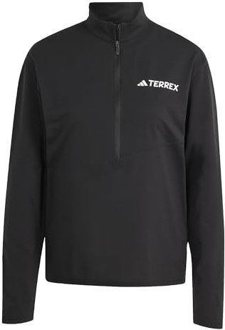 adidas Women's Terrex Multi Climacool Half Zip Long Sleeve, Black, XL