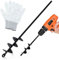 LEONTOOL Garden Auger Drill Bit for Planting 2x14.5 Garden Ground Earth Spiral Drill Bit and Bulb Planter Tool for 3/8 Hex Drive Drill, for Post Hole Digger Bulb Bedding Digging Plant Rapid Planter