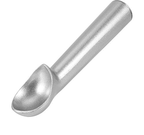 3 Arten Tragbares Metall-Antihaft-Anti-Frost-Eisportionierer-Löffel-Küchenwerkzeug für den Heim-Dessertladen, Aluminiumlegierungsmaterial (SILVER)