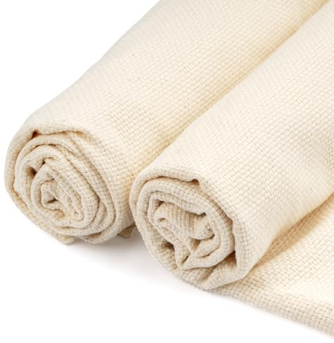 2 Stück Mönchstoff Punch Needle 67 X 50 Cm Primäres Tufting Tuch, Primäres Baumwollstoff Tufting Cloth, Dauerhaft Tufting Stoff, Waschbar Punch Needle Stoff für DIY Handgefertigte Stickereien