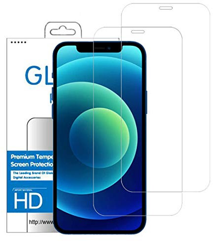 NOVAGO Compatible avec iPhone 12 Mini -Pack de 2 Films Protection écran en Verre trempé Solide 9H (Transparent), ne Couvre Pas la totalité de l'écran