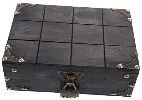 COLLBATH Boîte De Rangement À Bijoux En Bois Gris Vintage Petit Organiseur Rangement De Bibelots Boîte Décorative Pour Bijoux