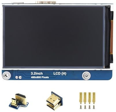 GMBYLBY 3,2-Zoll-Bildschirm, 480 x 800 Pixel, einstellbare Helligkeit, NoTouch für Computer