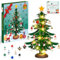 Etopgo Calendario dell'Avvento 2024, albero di Natale in legno e 30 ornamenti, 24 giorni Natale conto alla rovescia, calendario dell'Avvento per adulti, ragazzi, ragazze