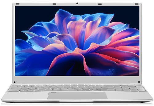 aichiw 15.6 Inch Laptop – 16GB RAM, 256GB SSD, Intel Celeron Quad-Core Processor, Windows 11, Backlit Keyboard, Fingerprint Reader, Dual Band WiFi – Notebook for Work, Study and Entertainment