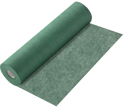 100%Mosel Runner da Tavolo in Tessuto Non Tessuto, in Verde Foresta Pluviale (30 cm x 25 m), Runner Decorativo da Tavola, elegante Decorazione da Tavola per Compleanni & Matrimoni