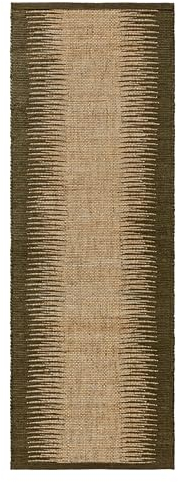 benuta Pure Juteläufer Tulsi - Grün 70x200 cm - Sisal/Jute - Läufer & im Style: Vintage, Ethno-Style, Retro - Pflegeleicht für Wohnzimmer Schlafzimmer