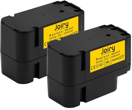 2X Joiry Li-ion 28V 3000mAh Akku für Landroid L1500i WG798E, M 500B WG755E, M WG794E, M WG794EDC Mähroboter ersetzt WA3225, WA3565