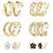 6 Paar Ohrclips Damen Ohne Ohrlöcher,Clip Ohrringe Mädchen Twist Knot Clip on Ohrringe, Klipp Blütenform Ohne Ohrlöcher,Geeignet Für Damen und Mädchen Geschenk Set