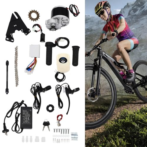 ieLsngai Fahrrad Motor Kit 250W, Elektrischer Umwandlungs-Installationssatz 24V, Bürstenmotor Set, für die Meisten Fahrräder Geeignet