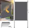 ISOISL Toldo vertical exterior con pinza, 200 x 270 cm, extensible | Toldo vertical con manivela sin agujeros | Protección visual de balcón y protección contra el viento para jardín y terraza,